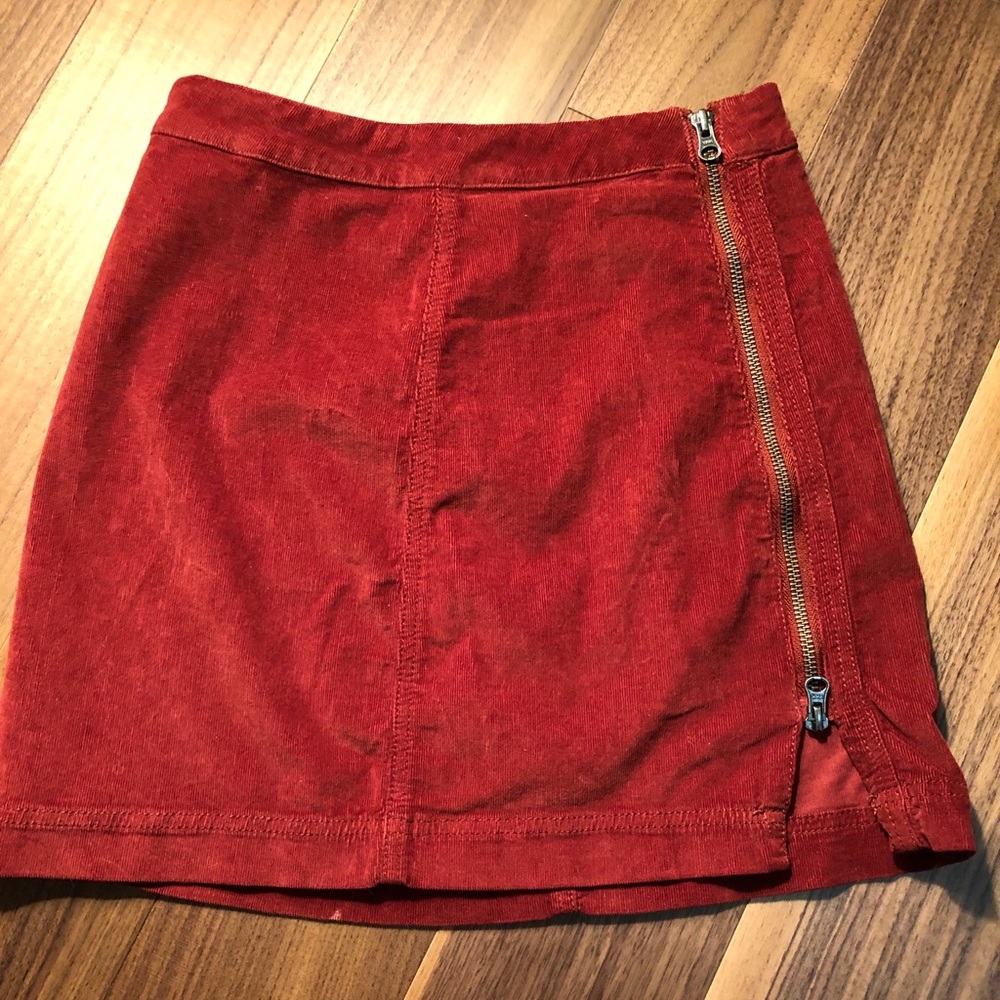 Corduroy Red Free People mini skirt